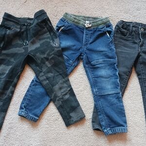 GAP Kids Camouflage, Denim Blue, and Charcoal Joggers Set